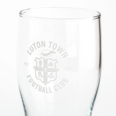 Luton Town Crest Pint Glass