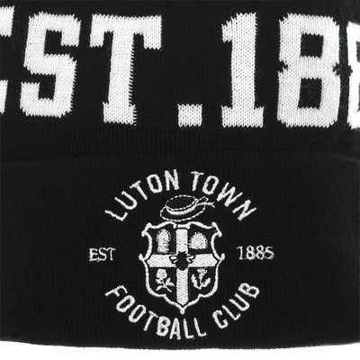 Luton Town Black Established Bobble Hat