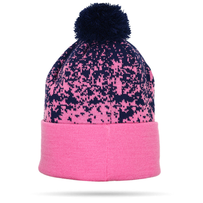 Luton Town Navy & Pink Scatter Bobble Hat