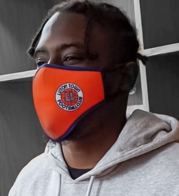 Luton Town Retro Face Covering Mask