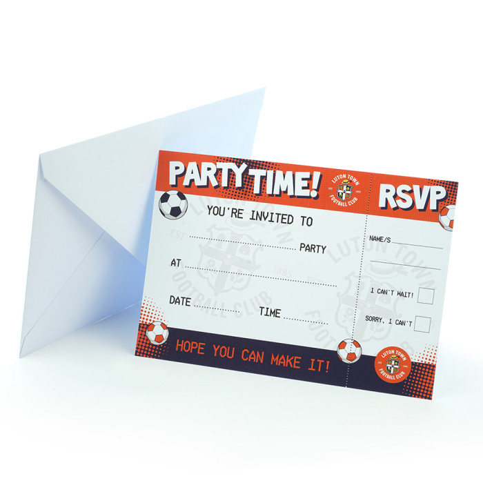 Luton Town 10-Pack Party Invitations