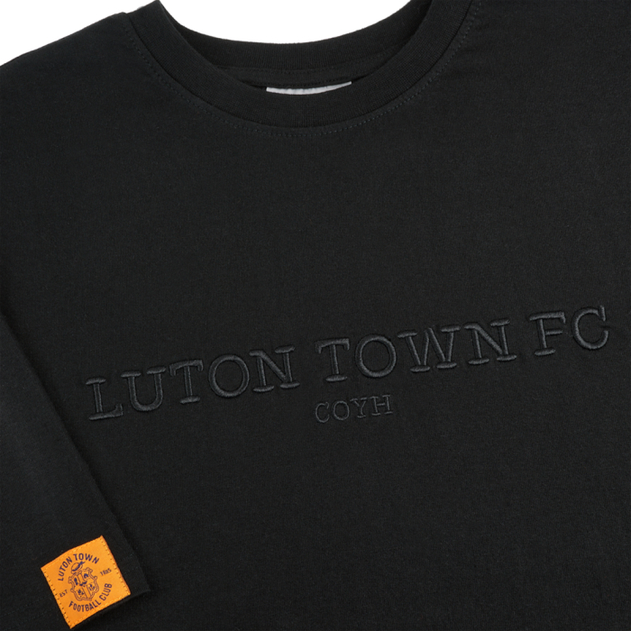 Luton Town Blackout Embroidered T-Shirt