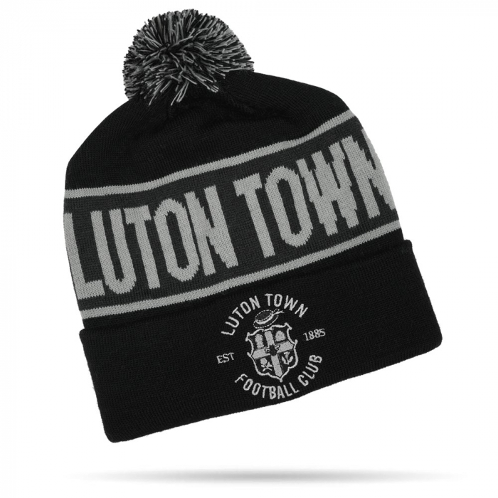 Luton Town Greyscale Crest Bobble Hat