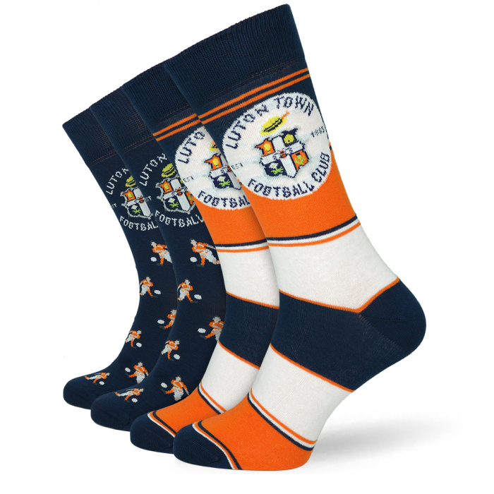 Luton Town Stripe Twin Pack Socks