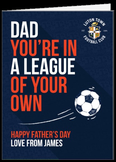 Personalised Father's Day League Card