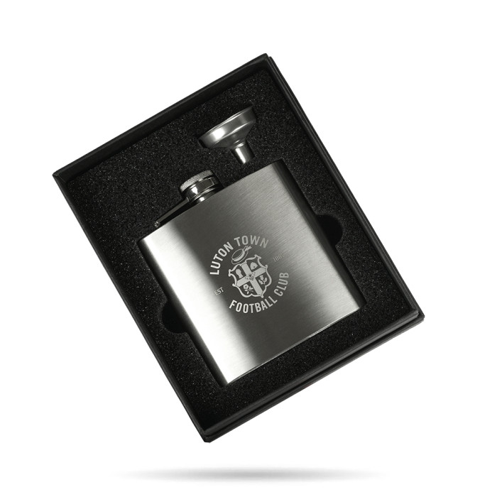 Luton Town Crest Boxed Hip Flask Luton Town Crest Boxed Hip Flask