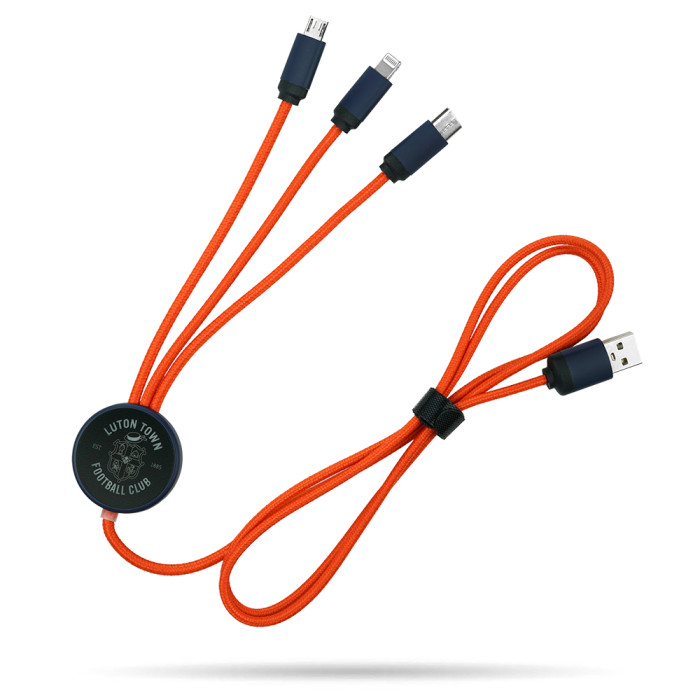 Luton Town Orange Multi-Cable Charger Luton Town Orange Multi-Cable Charger