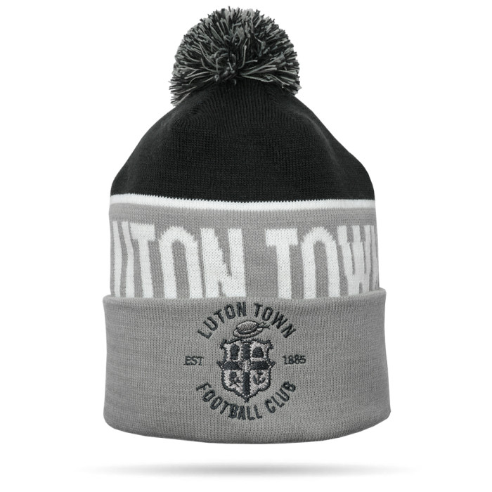 Luton Town Grey Tonal Bobble Hat Luton Town Grey Tonal Bobble Hat