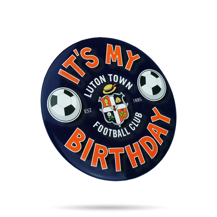 Luton Town Giant Crest Navy Birthday Badge Luton Town Giant Crest Navy Birthday Badge