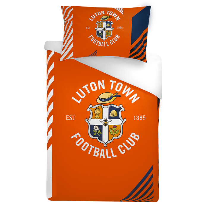 Luton Town Graphic Track Single Duvet Set Luton Town Graphic Track Single Duvet Set