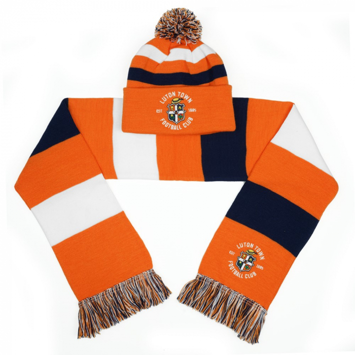 Luton Town Kids Hat And Scarf Set